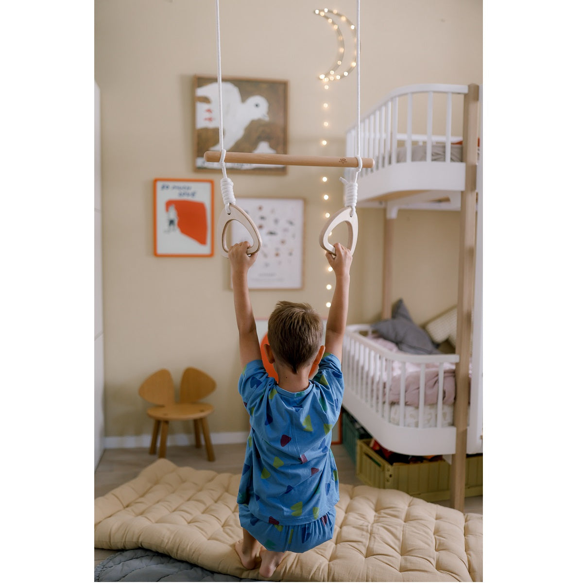 Hanging Gym Trapeze With Rings
