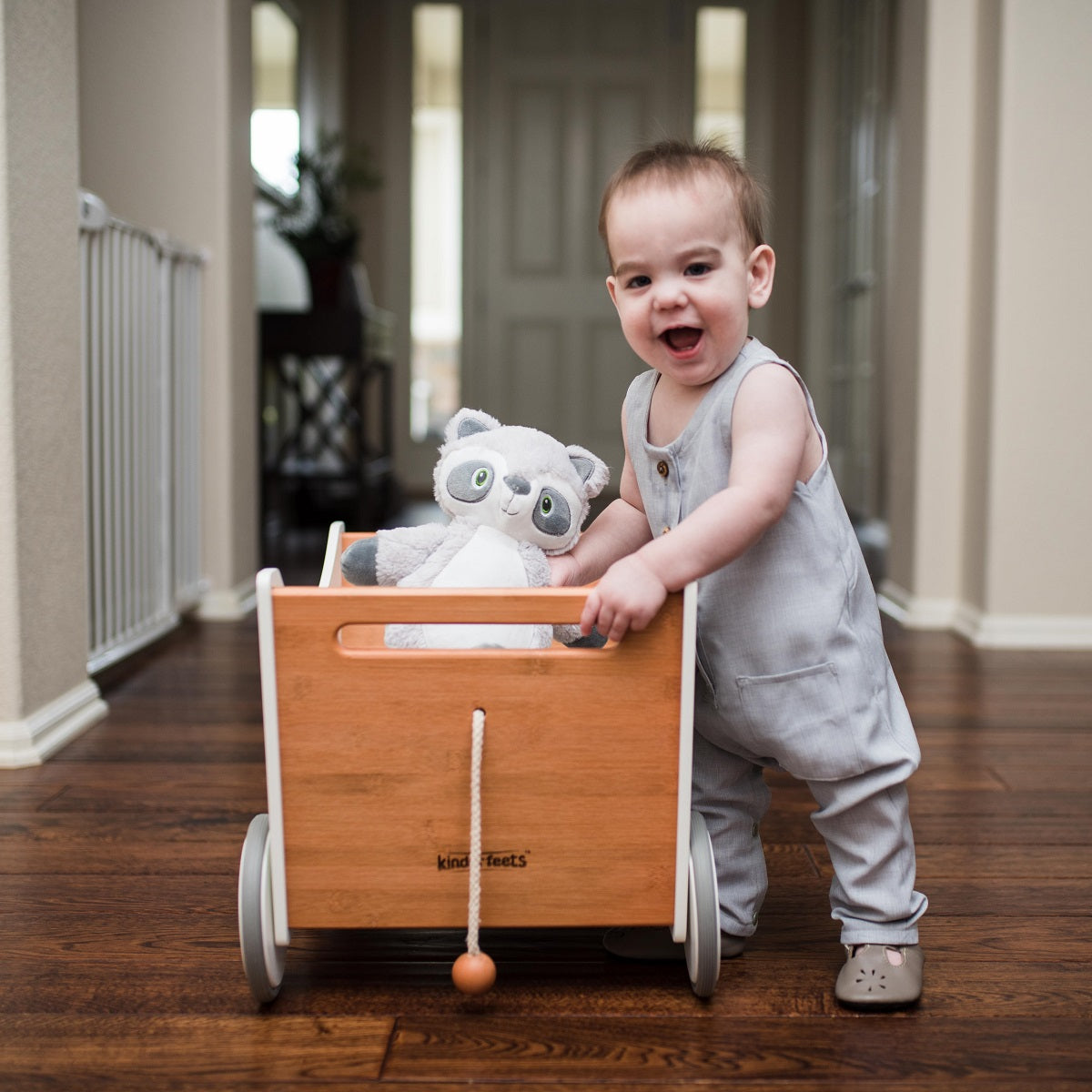 White / Bamboo Toy Box