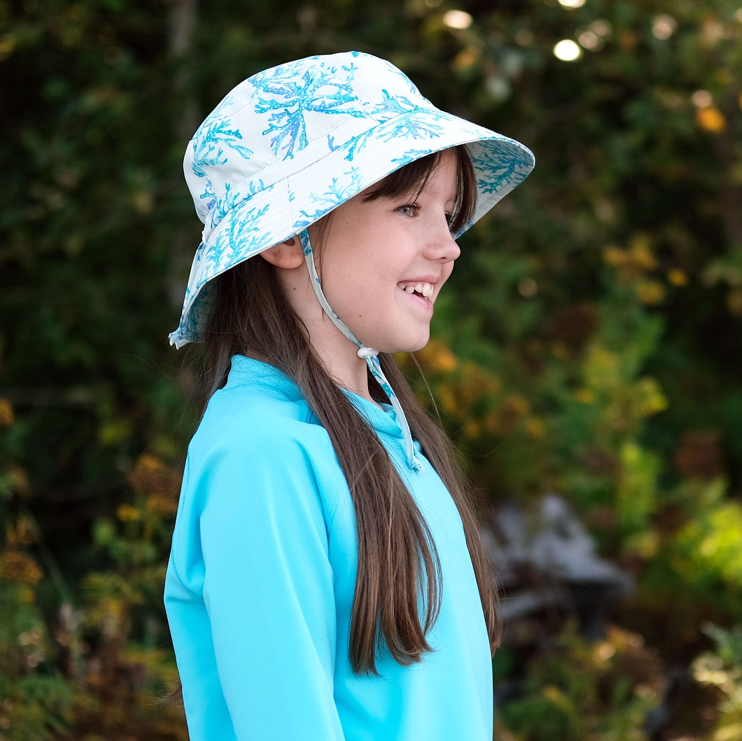 Blue Coral Aqua Dry Bucket Hat
