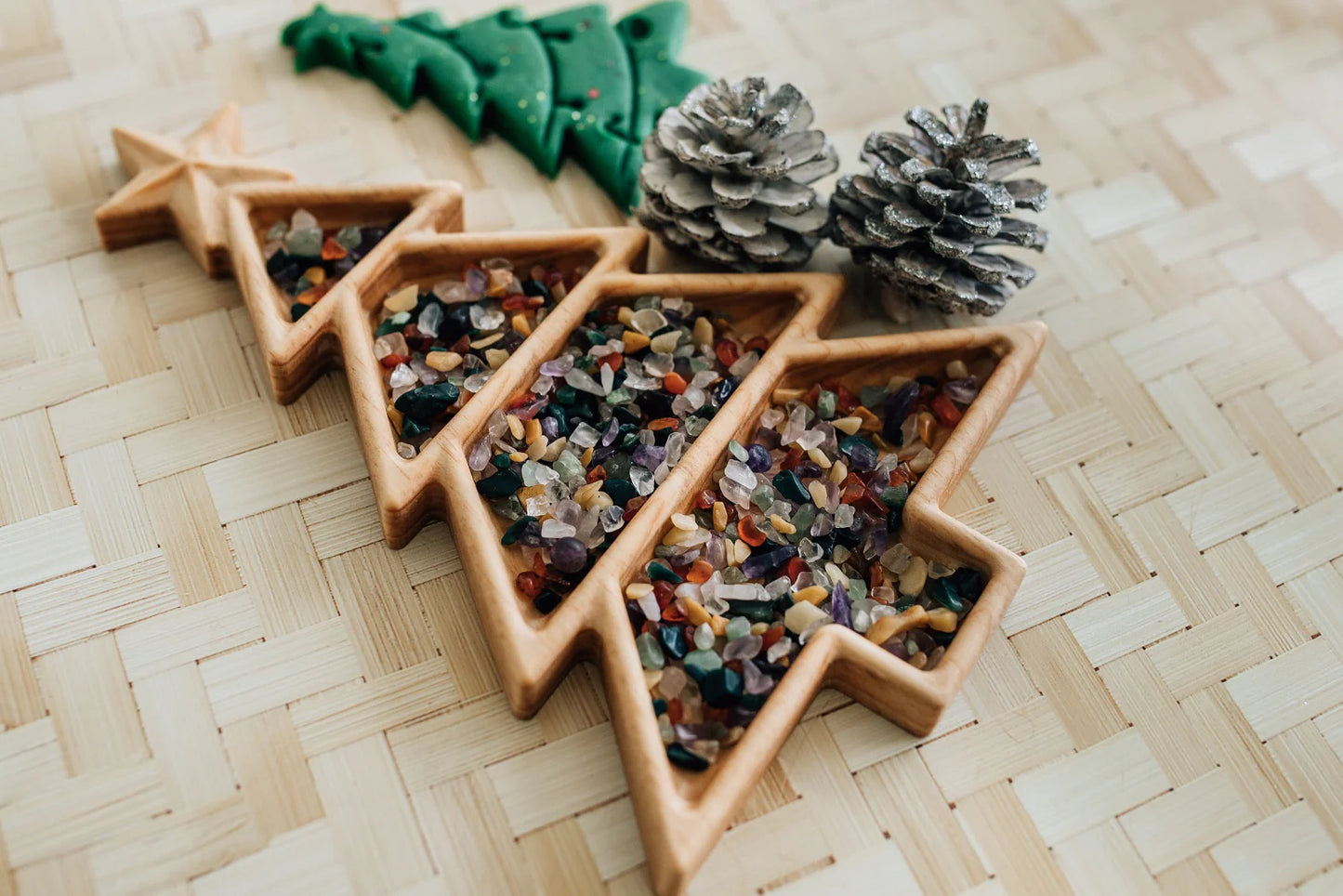 Wooden Christmas Tree Tray