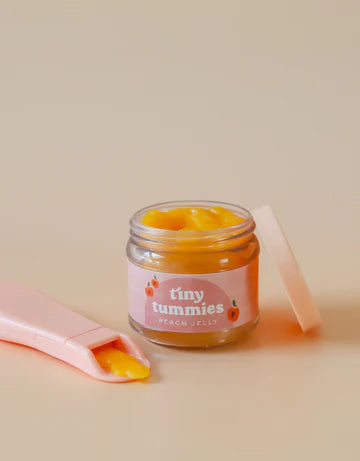 Tiny tummies Peach jelly jar and spoon set - Tiny harlow