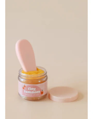 Tiny tummies Peach jelly jar and spoon set - Tiny harlow