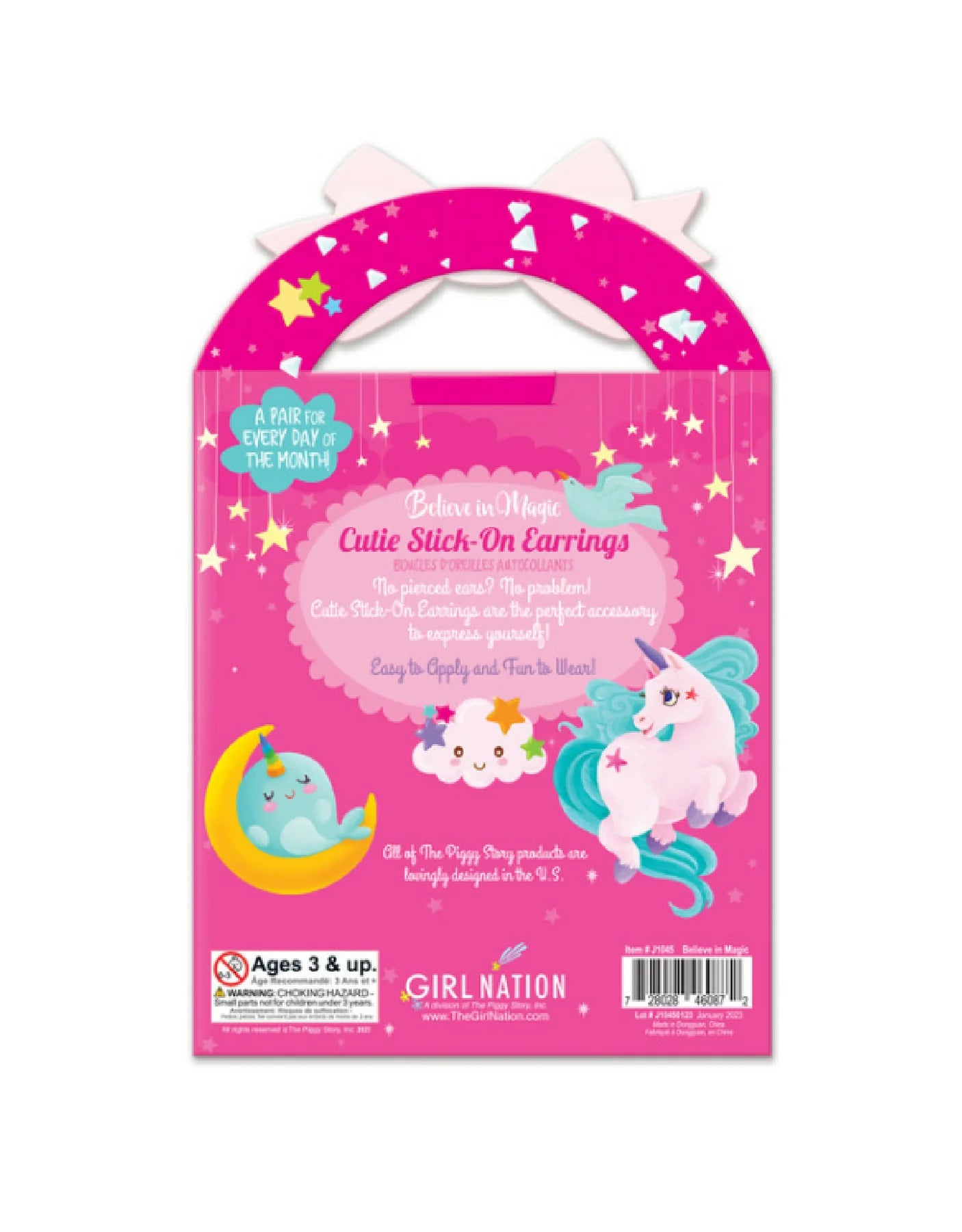 Cutie Sticker Earrings - Believe in Magic- Girl Nation