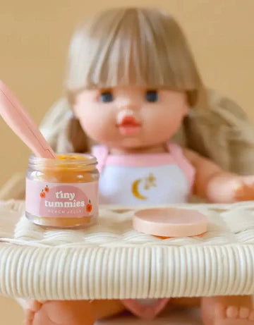 Tiny tummies Peach jelly jar and spoon set - Tiny harlow
