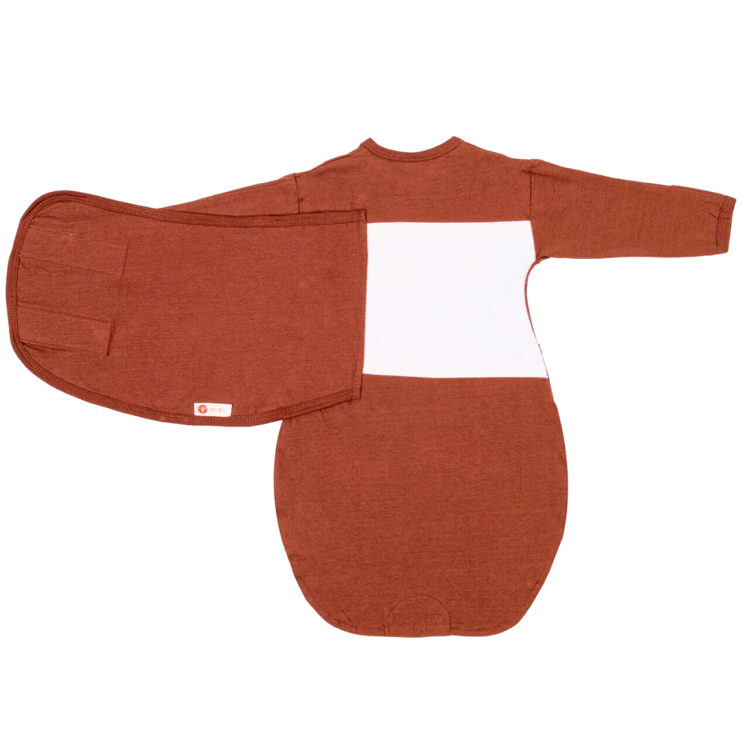 Rust Starter Swaddle with Long Sleeves