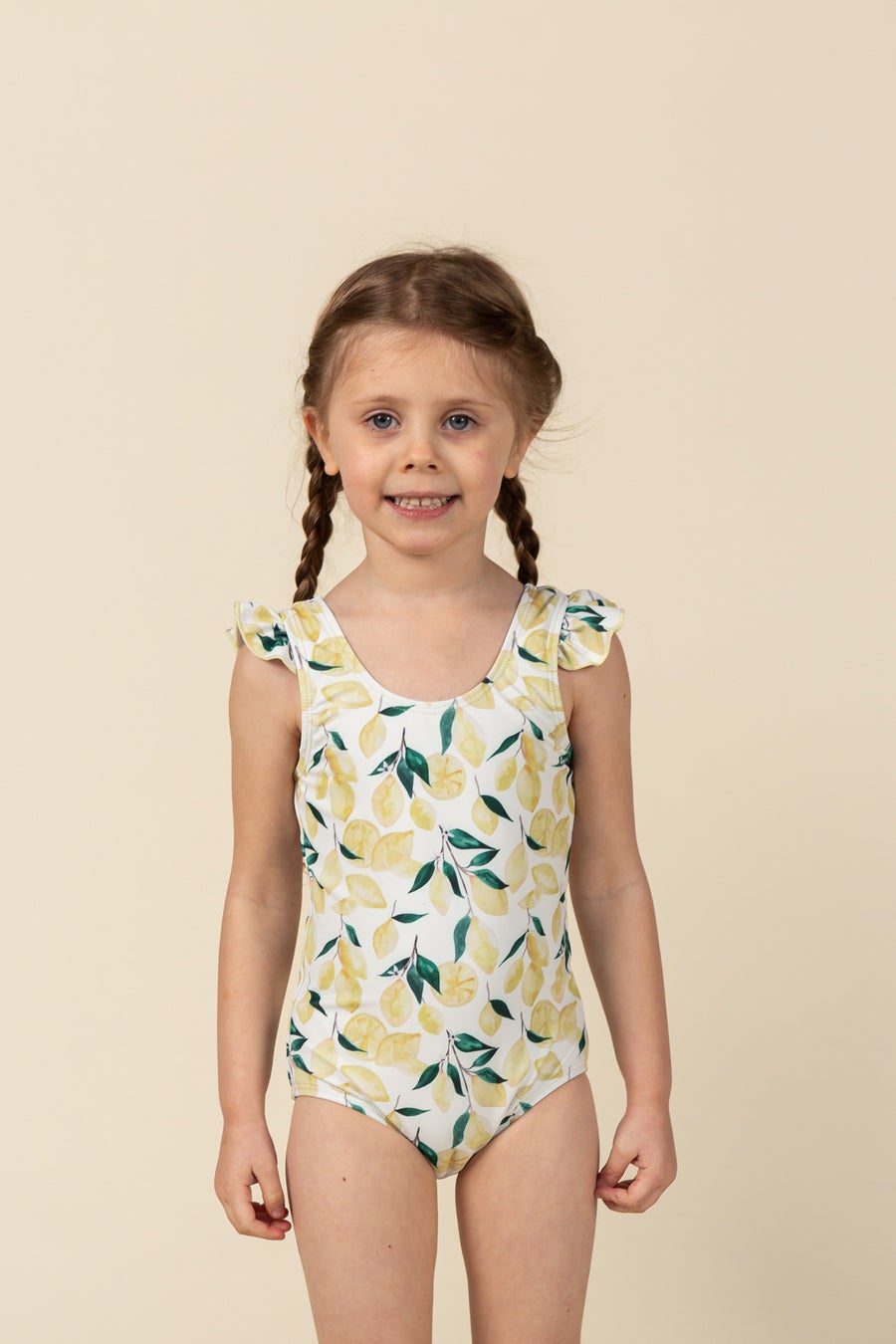 The "Sophie" Ruffle Shoulder One Piece Swimsuit