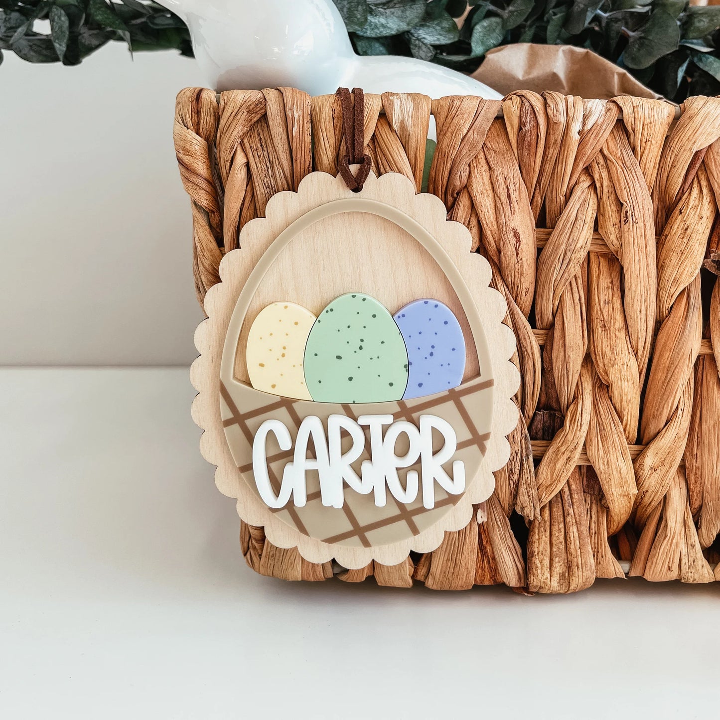 PRE-ORDER Basket Of Speckled Eggs Easter Tag - The Knotty Design Co.