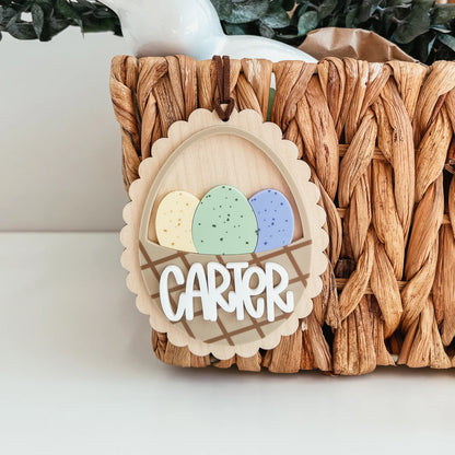 PRE-ORDER Basket Of Speckled Eggs Easter Tag - The Knotty Design Co.