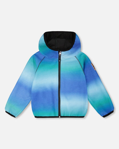 Softshell Jacket Blue To Black Gradient