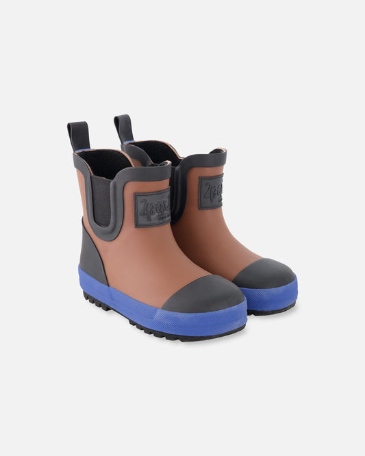 Short Rain Boots In Natural Rubber Brown