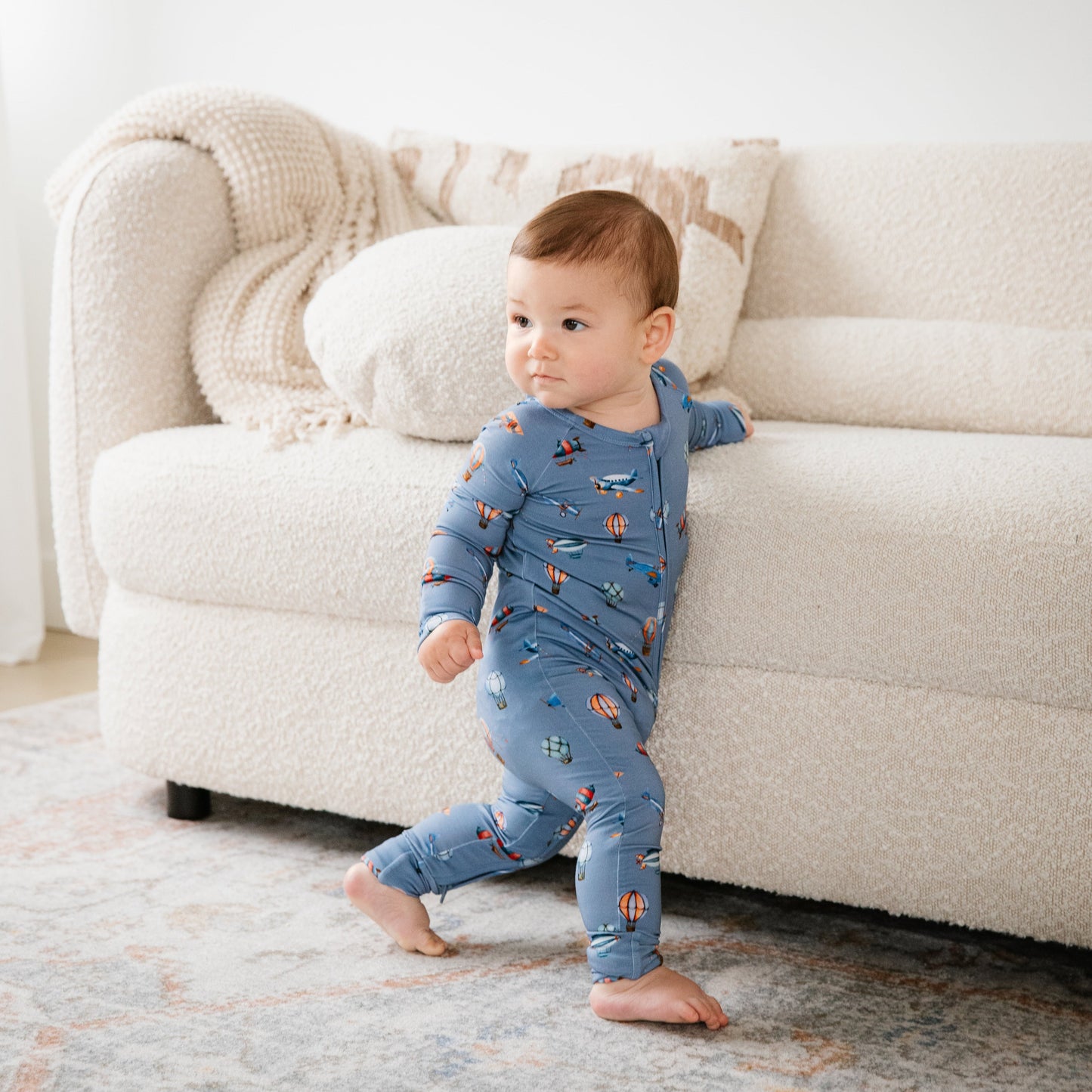 Vintage Voyager Bamboo Zippered Romper