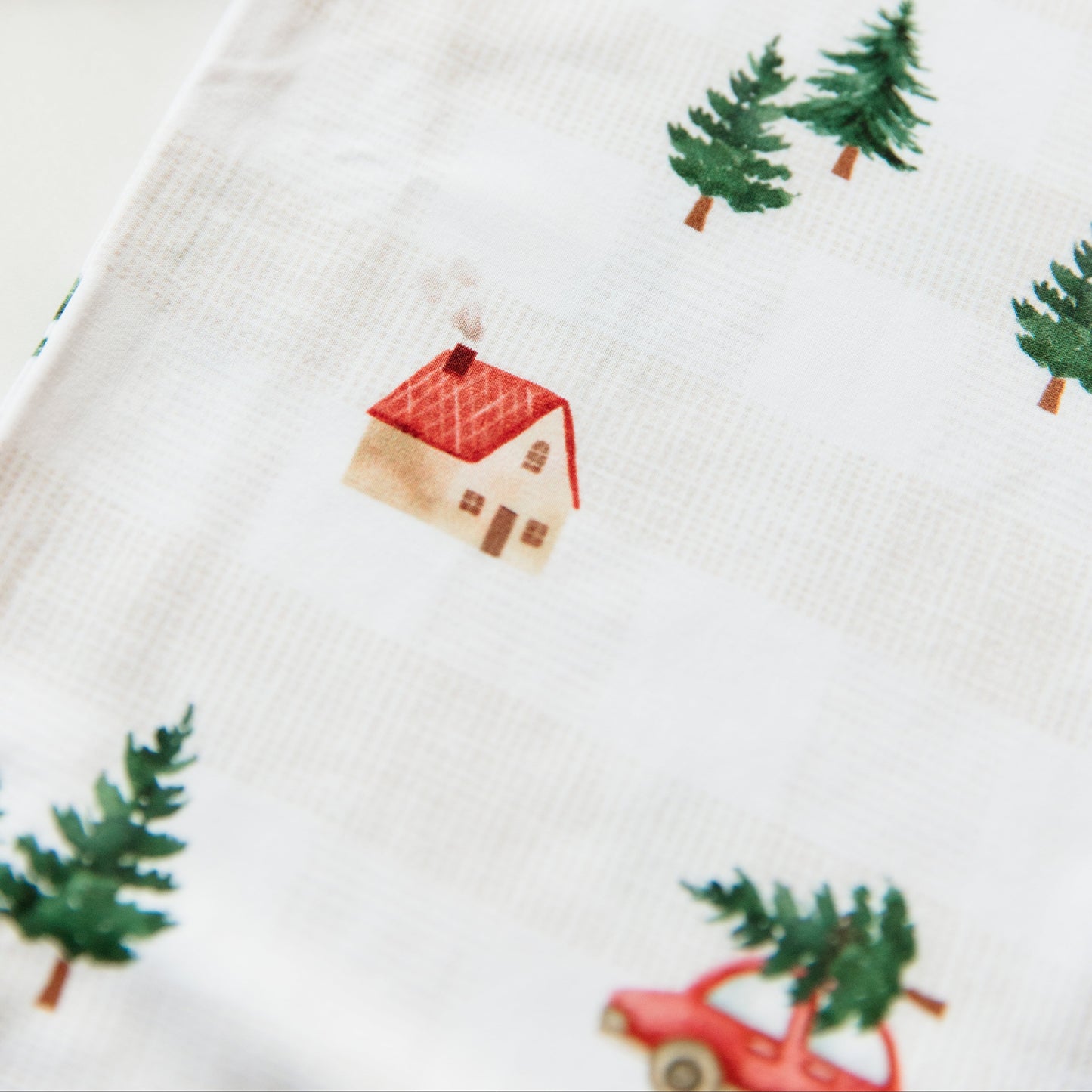 Cottage Christmas Bamboo Zippered Romper
