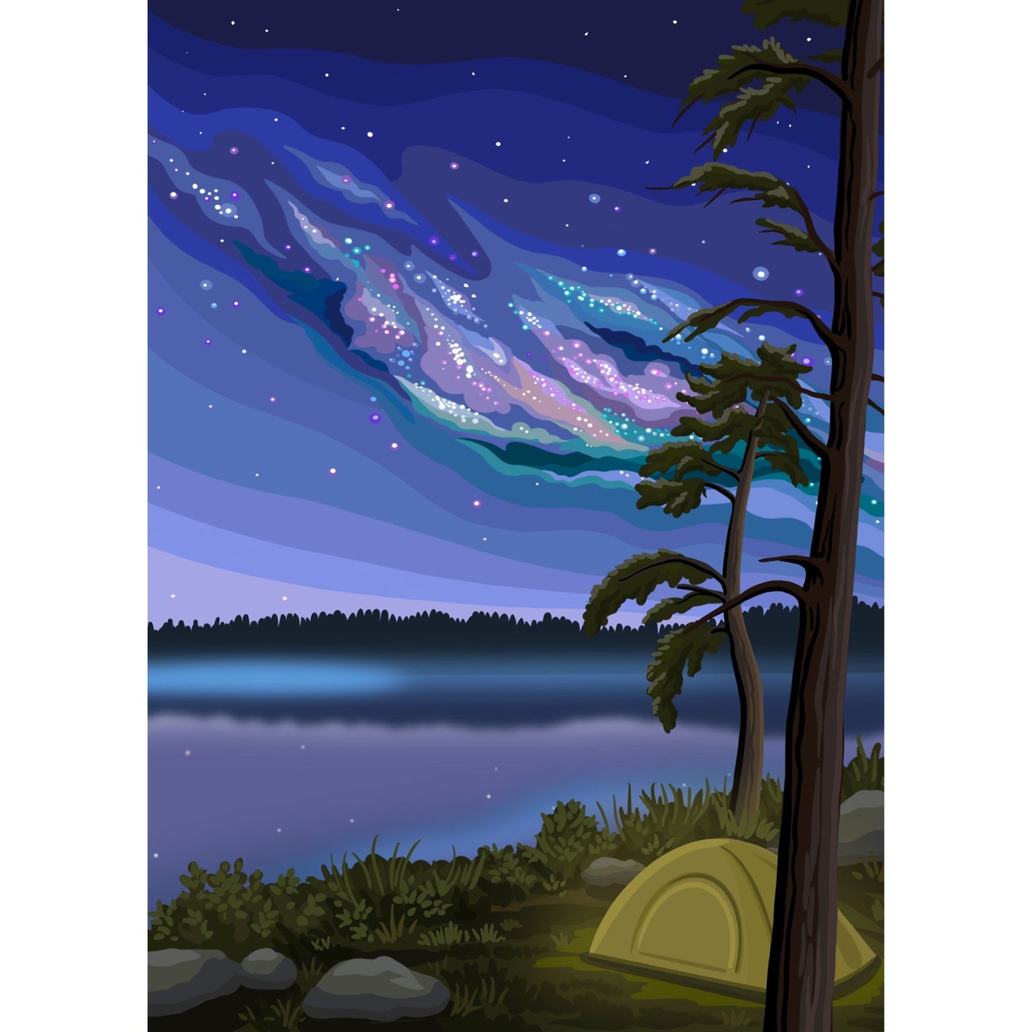Northern Camping | 1000-Piece Puzzle for Adults | Designed in Canada by Kelsey Voss