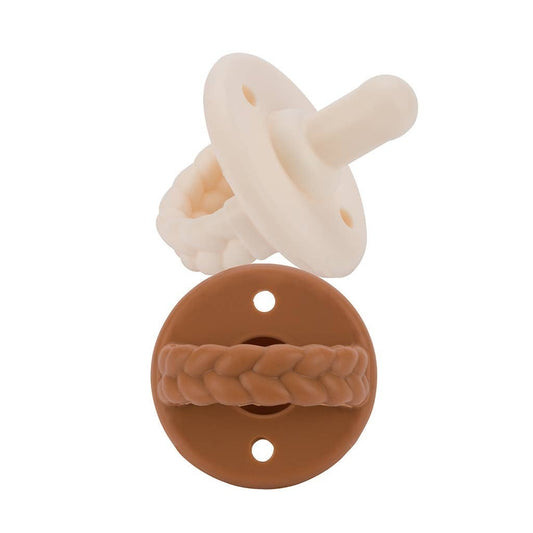 Coconut + Toffee Sweetie Soother Pacifier Set- Itzy Ritzy