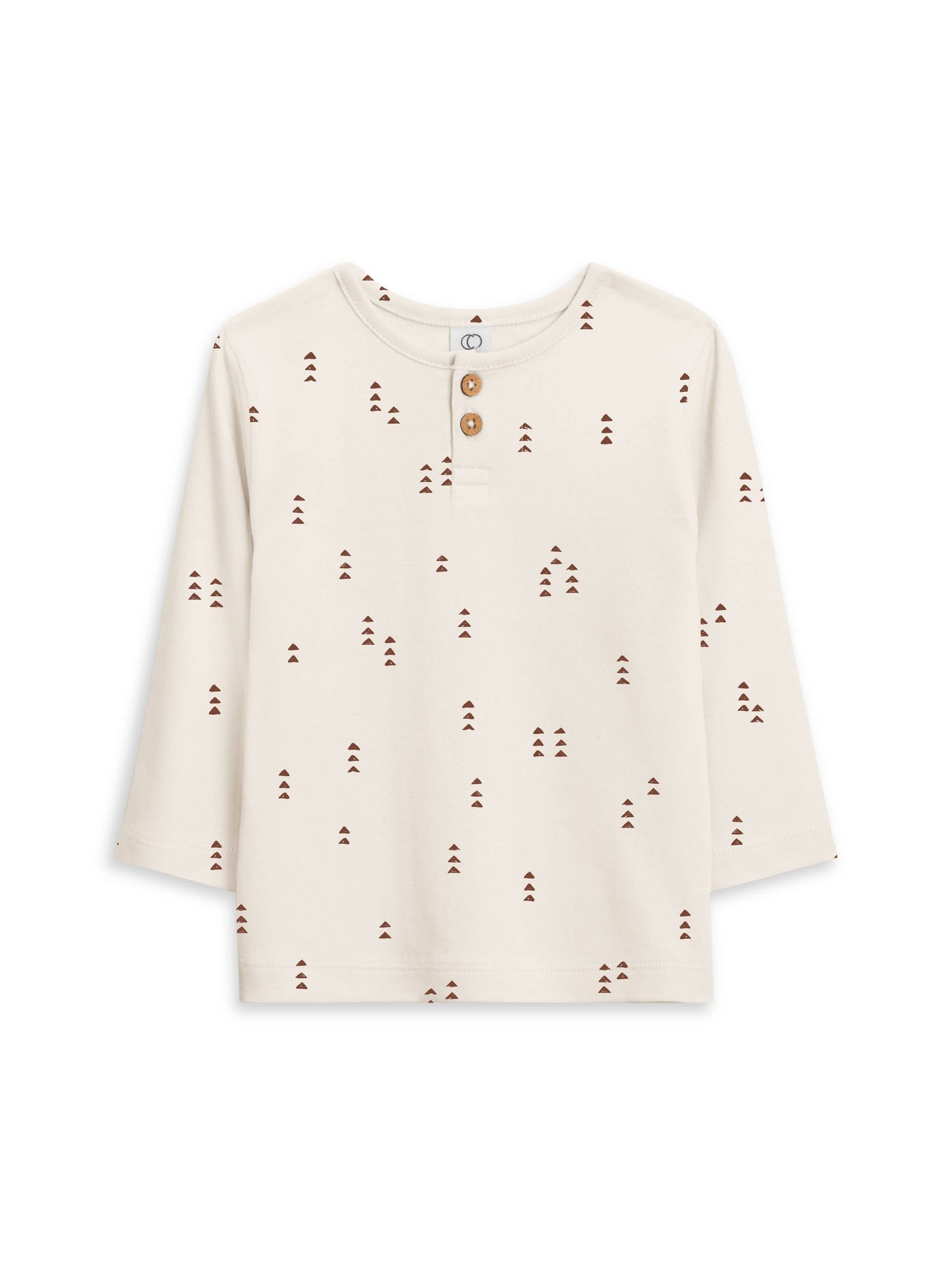 Mountain Pecan Reef Long Sleeve Henley - Colored Organics