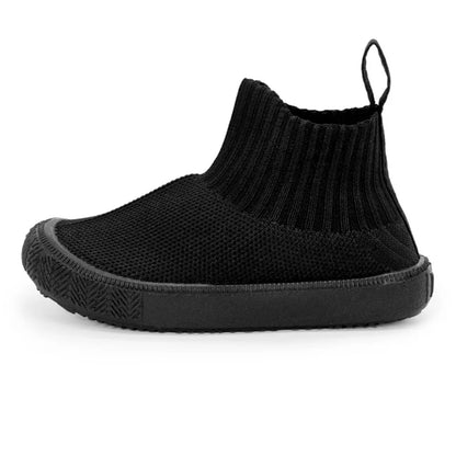 Black Hi-Top Knit Shoes - Jan & Jul