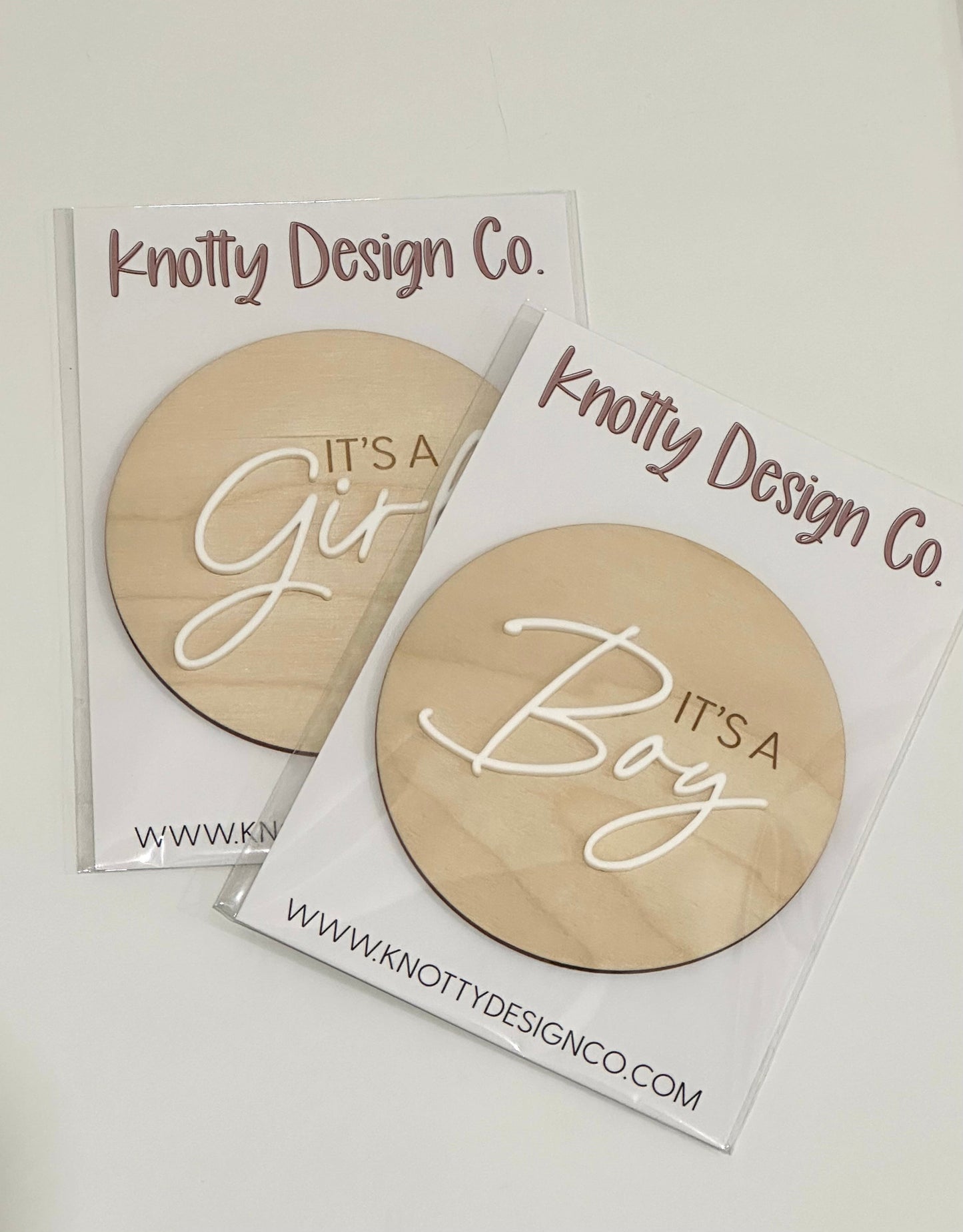 Baby Gender Announcement Signs - Knotty Design Co